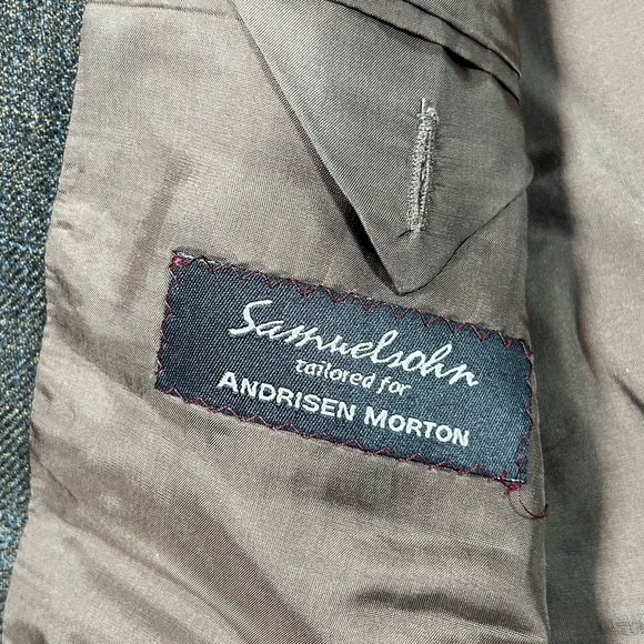 Samuelsohn Made in Canada 100% Wool Brown Plaid Classic Sports Coat Blazer EUC - Picture 9 of 15